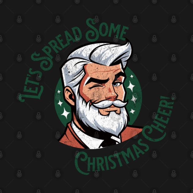Sexy Santa Spread Christmas Cheer Handsome Santa Claus by Yesteeyear