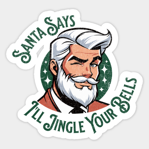 Sexy Santa Jingle Bells Christmas Handsome Santa Claus Magnet by Yesteeyear