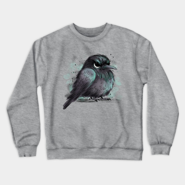 Grumpy Crow Crewneck Sweatshirt by H. R. Sinclair