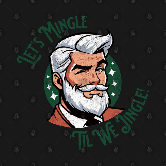 Sexy Santa Jingle Bells Christmas Handsome Santa Claus by Yesteeyear