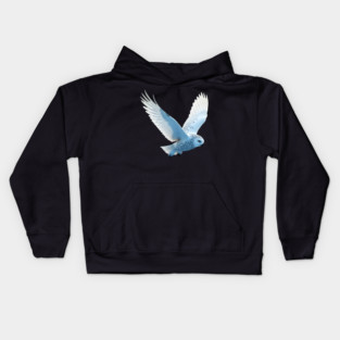 Snowy Owl in Flight Kids Hoodie