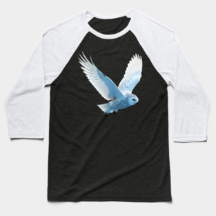 Snowy Owl in Flight Baseball T-Shirt