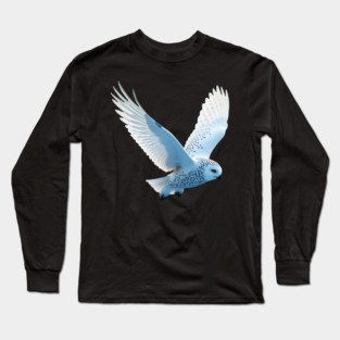 Snowy Owl in Flight Long Sleeve T-Shirt