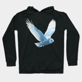 Snowy Owl in Flight Hoodie
