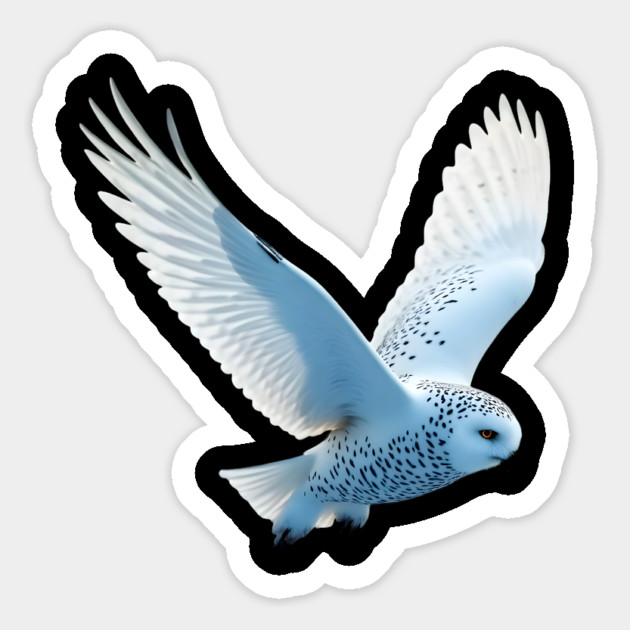 Snowy Owl in Flight Magnet by BirdsnStuff