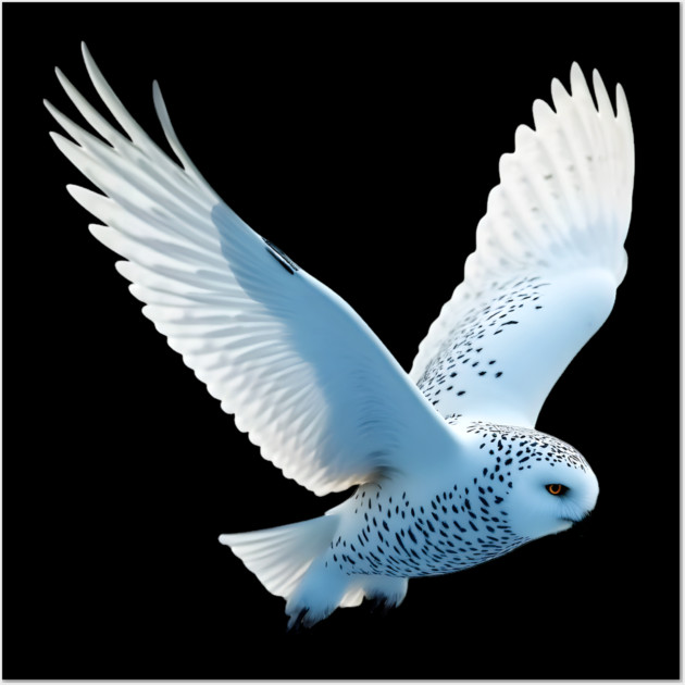 Snowy Owl in Flight Wall Art by BirdsnStuff