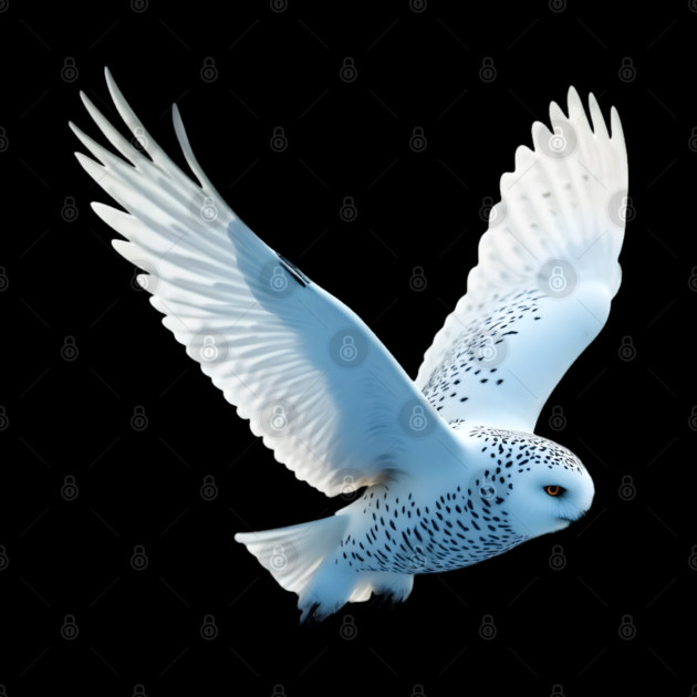 Snowy Owl in Flight by BirdsnStuff