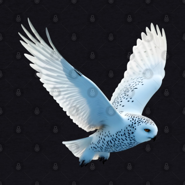 Snowy Owl in Flight by BirdsnStuff