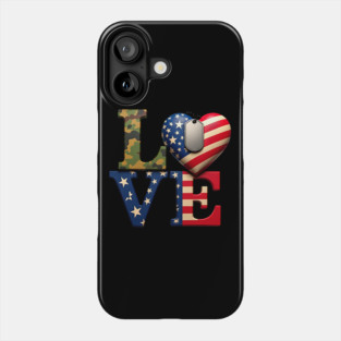 Military-themed LOVE design. Crafted with Camouflage Phone Case