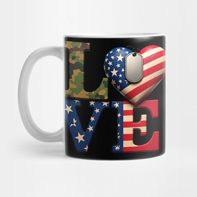 Military-themed LOVE design. Crafted with Camouflage by BirdsnStuff