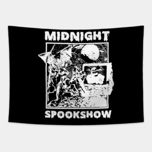 Zac Amico's Midnight Spookshow Flyer Tapestry