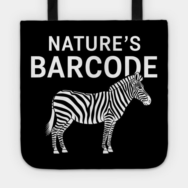 Nature's Barcode Zebra Stripes Wildlife Humor Tote by Anticorporati