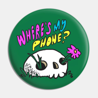 Phone skull Pin