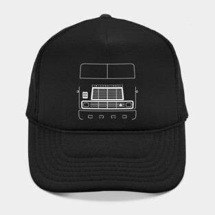 International Harvester 9670 cabover classic truck outline graphic (white) Hat