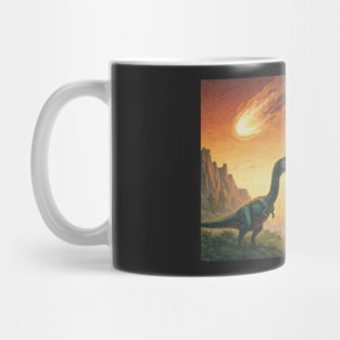 Oh No, The Economy - Funny Dinosaur Extinction Mug
