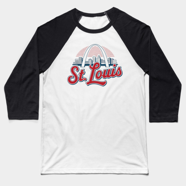 St. Louis Gateway Arch, Iconic City Pride Baseball T-Shirt by Pixel Threads 