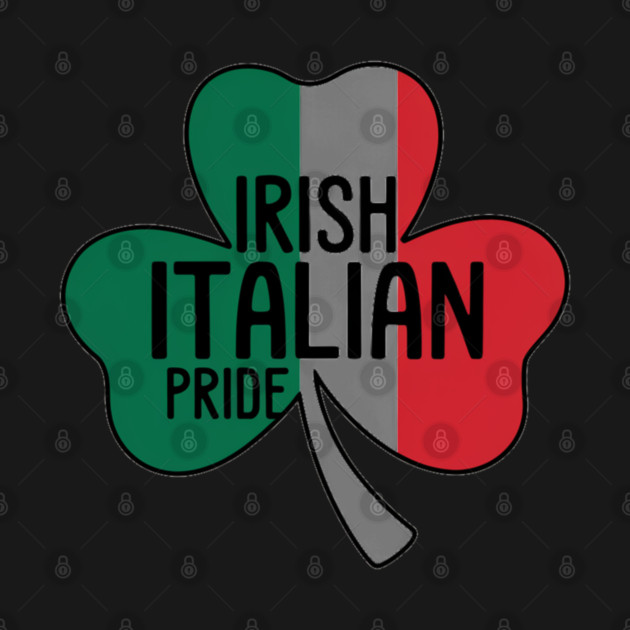 Irish Italian Pride Dual Heritage Shamrock, Flag Design by Pixel Threads 