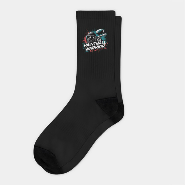 Paintball Warrior, Bold and Fun Paintball Design Socks by Pixel Threads 
