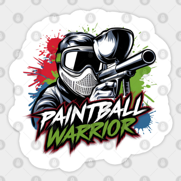 Paintball Warrior Sticker by Pixel Threads 