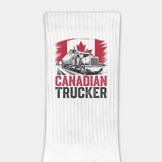 Canadian Trucker, Proud Canadian Truck Driver by Pixel Threads 