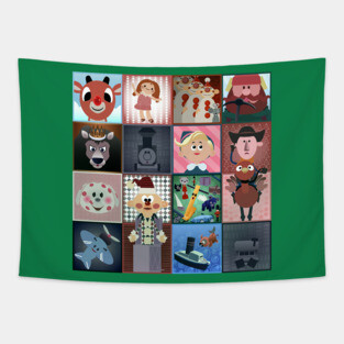 Rudolph - Misfit Squares Tapestry
