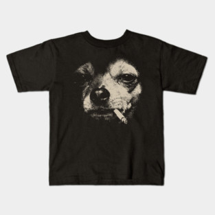 Dog-Smoking-Cigarette Kids T-Shirt