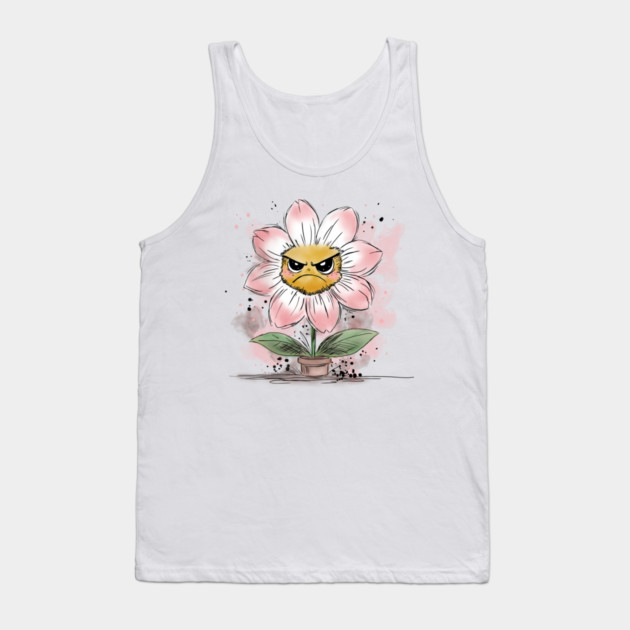 Grumpy Flower Tank Top by H. R. Sinclair