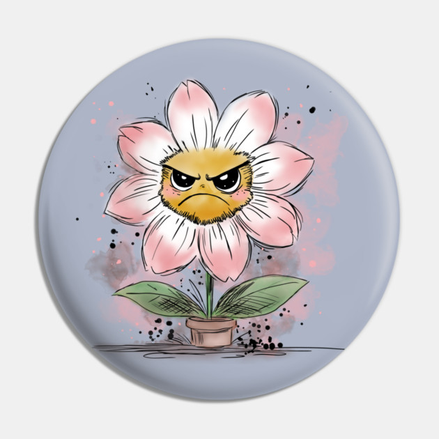 Grumpy Flower Pin by H. R. Sinclair