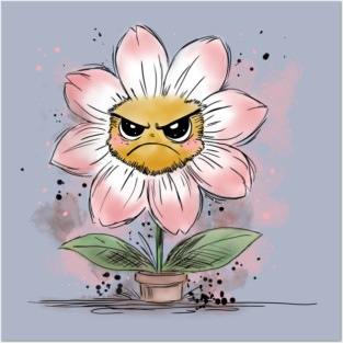 Grumpy Flower Posters and Art