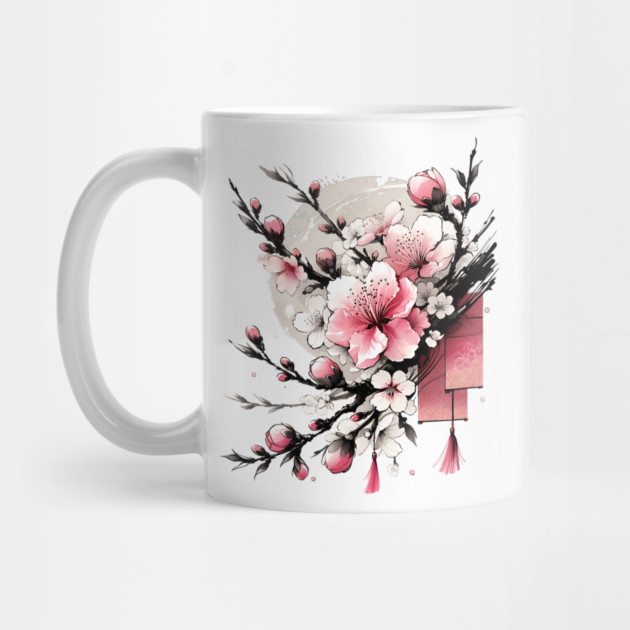 Ink Drawing of Hoa Dao Happy New Year by HolidayBug