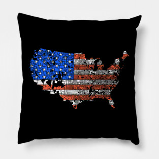Trump 2024 Election Map Flag Pillow