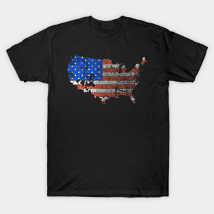 Trump 2024 Election Map Flag T-Shirt