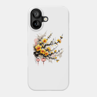 Ink Drawing of Hoa Mai Happy New Year Phone Case