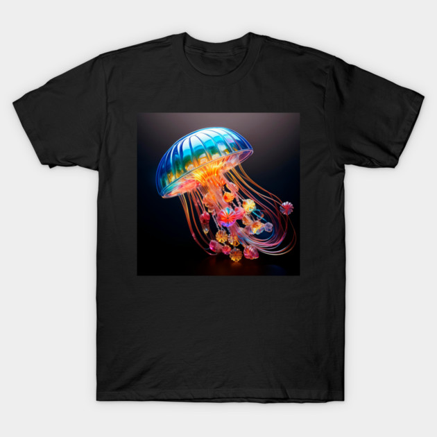 Glass Jellyfish Sculpture T-Shirt by Teresa Maia