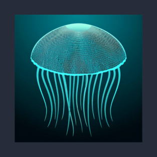 Glowing Jellyfish Illustration T-Shirt