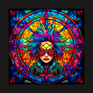Stained Glass Cyberpunk T-Shirt