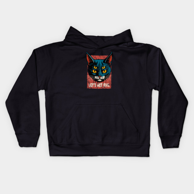 LET'S GET EVIL Kids Hoodie by artslaves