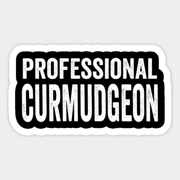 Professional Curmudgeon, funny sarcastic design Magnet by Luxinda