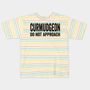 Curmudgeon Do Not Approach funny sarcastic design Kids T-Shirt