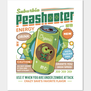 Peashooter Energy Drink Posters and Art