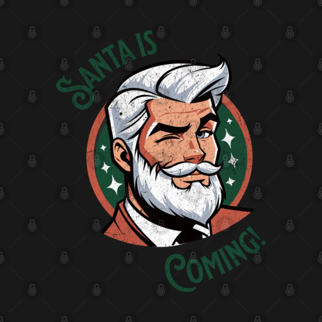 Sexy Santa is Coming Christmas Handsome Santa Claus by Yesteeyear