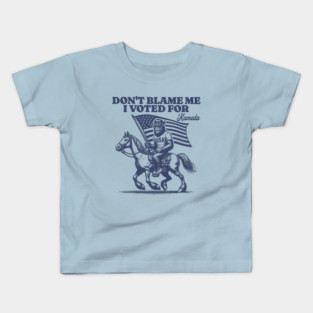 Don't Blame Me I Voted For Kamala - Funny Bigfoot Kids T-Shirt