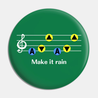 Make It Rain Ocarina Song T-Shirt Pin