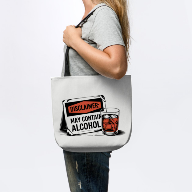 Disclaimer: May Contain Alcohol Sign by UrbanLifeApparel