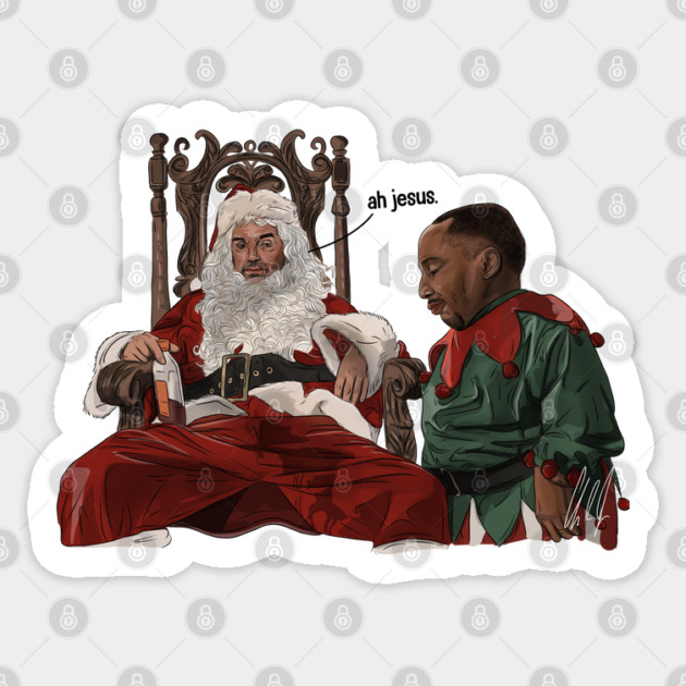 Bad Santa: ah jesus Sticker by 51Deesigns