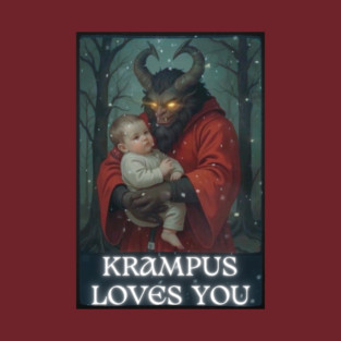 Krampus Loves You Wishes Holiday Cheer T-Shirt