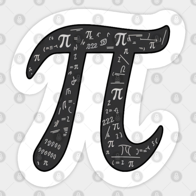Pi Symbol, Perfect for Math Geeks and Pi Enthusiasts Sticker by Pixel Threads 