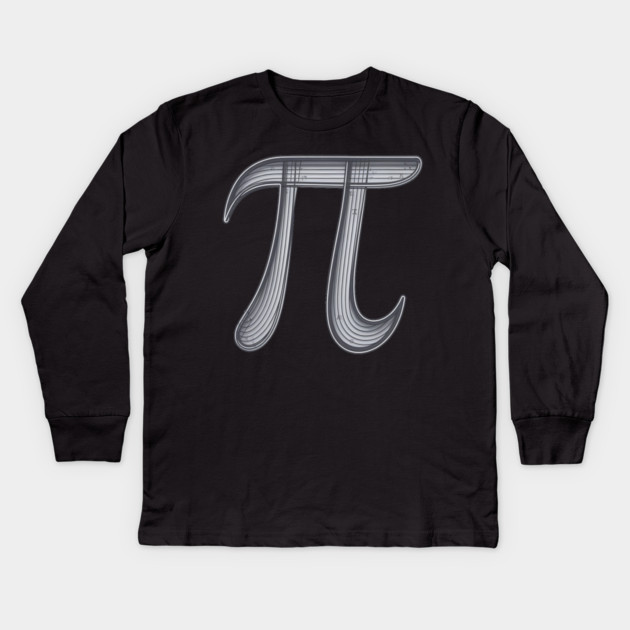 Pi Symbol Kids Long Sleeve T-Shirt by Pixel Threads 