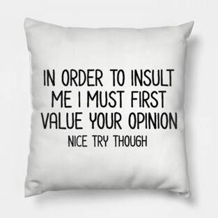 In order to insult me - Sarcastic Quote Pillow