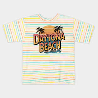 Daytona Beach Vintage, Florida Sunshine Kids T-Shirt